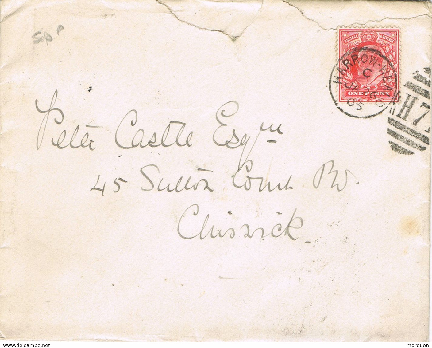 38451. Carta HARROW WEALD (England) 1905. Gride H-71 - Briefe U. Dokumente