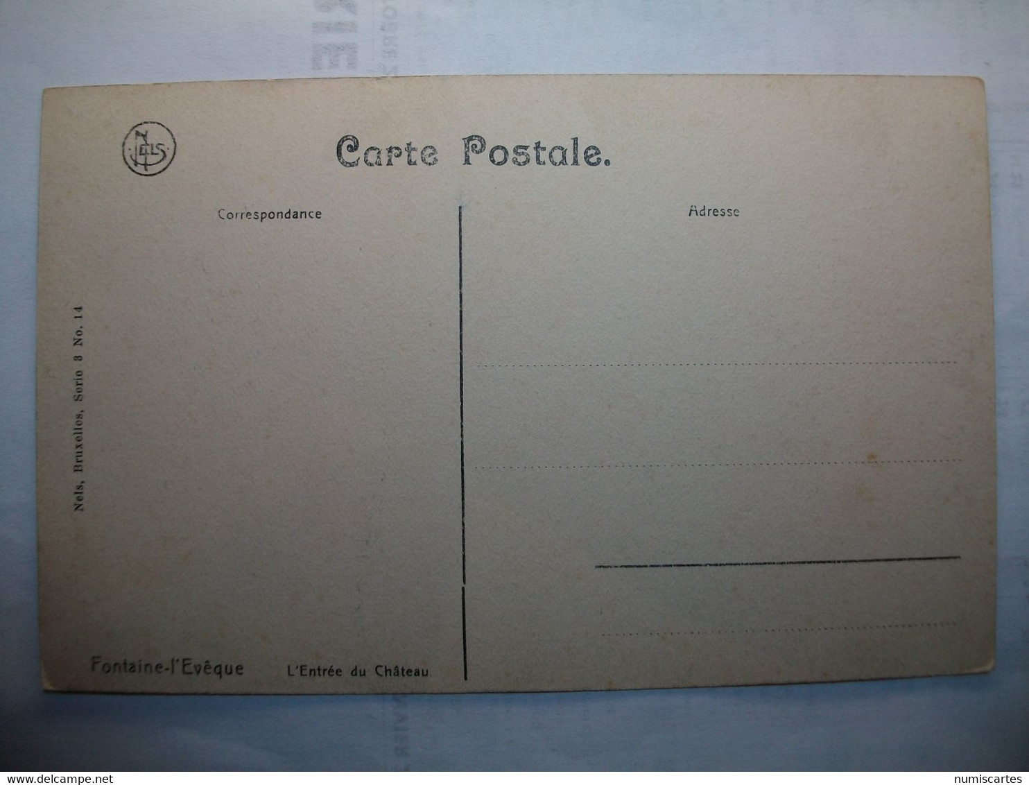 Carte Postale Belgique - Fontaine L'Evêque - L'Entrée Du Chateau ( Petit Format Noir Et Blanc Non Circulée ) - Fontaine-l'Eveque