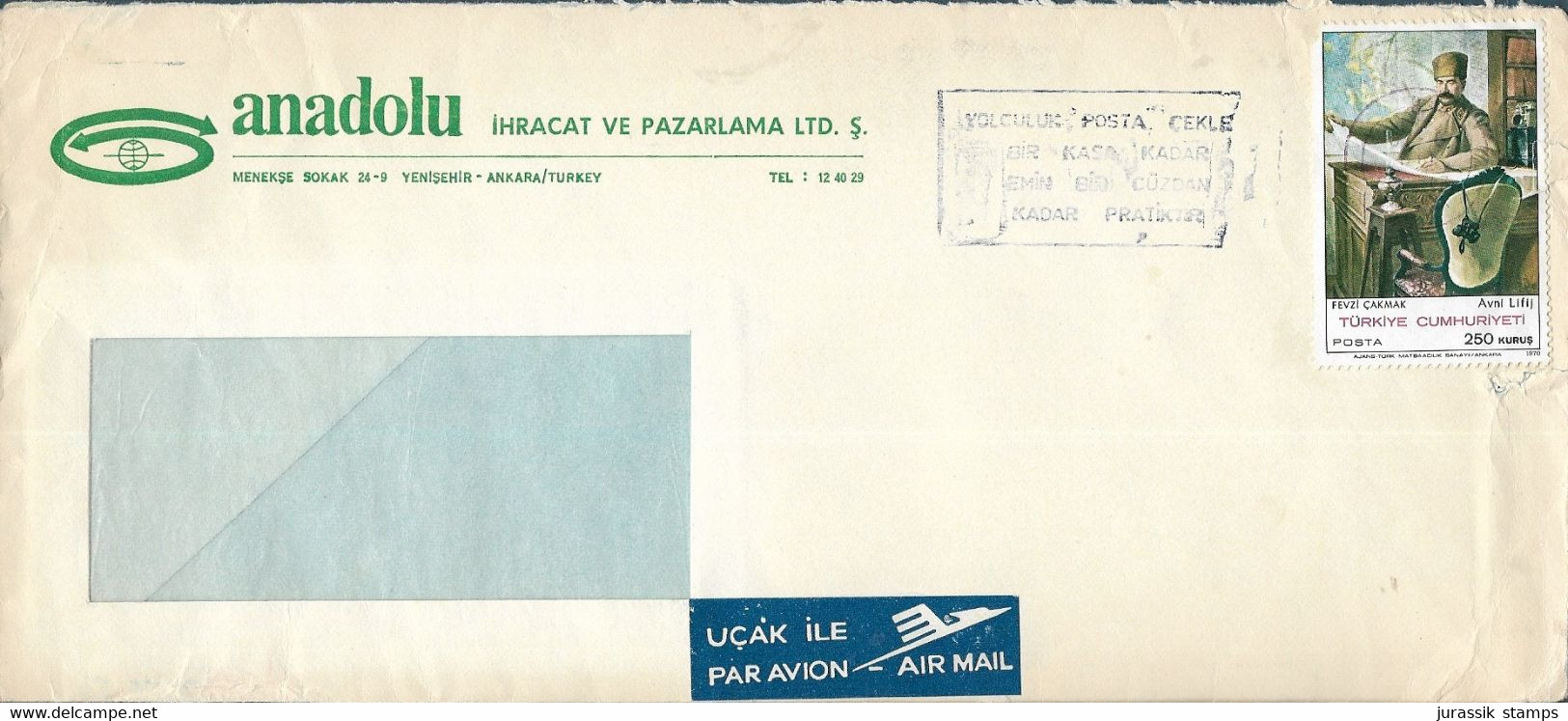 TURKEY  - NICE   COVER  TO GERMANY  -  1392 - Poste Aérienne