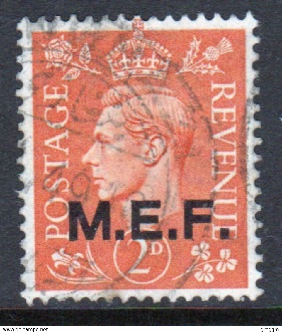 Middle East Forces 1943 Single 2d George VI Stamp From Definitive Set. These  Stamps Of Great Britain Overprinted MEF. - Britische Bes. MeF
