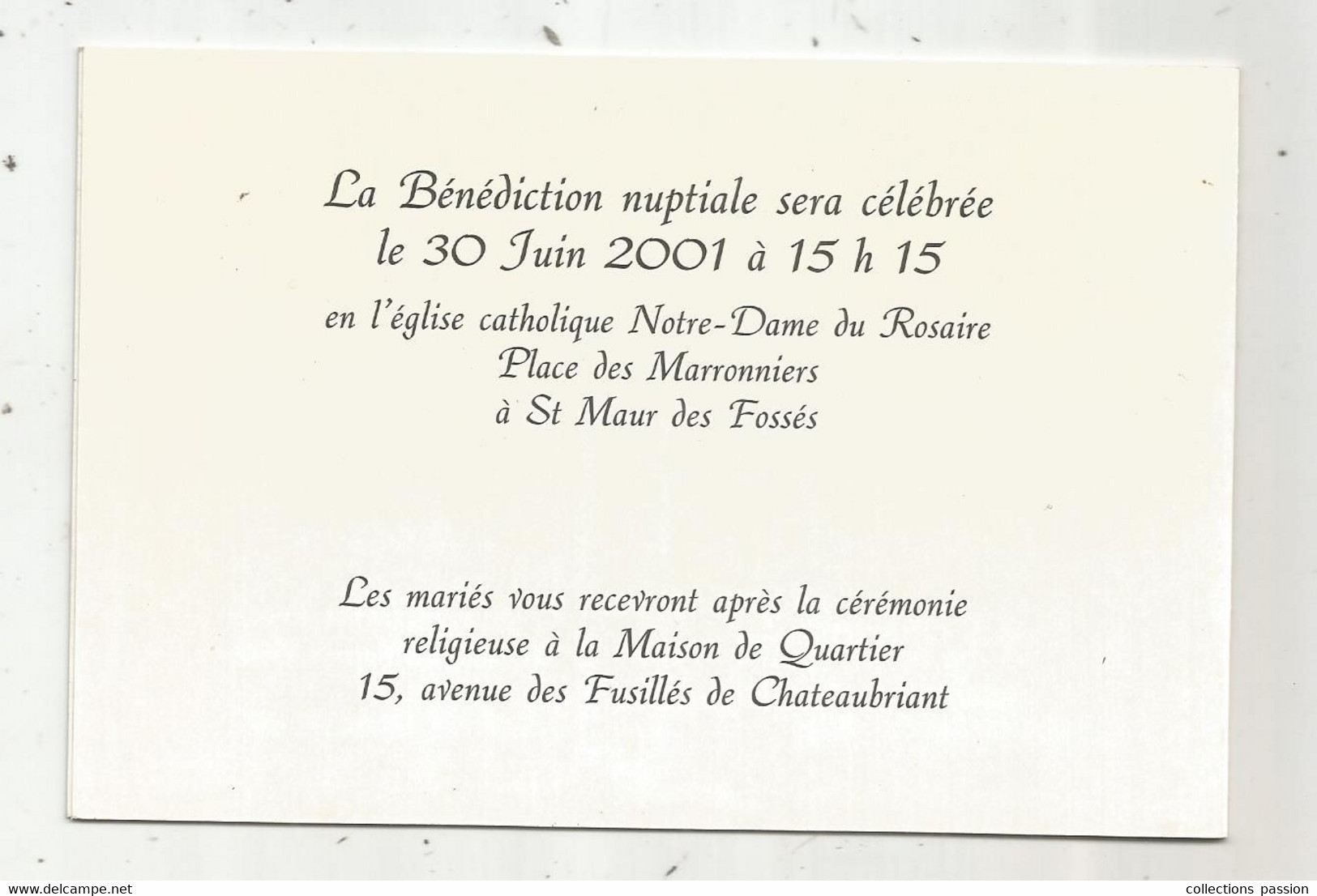 Cp, 4 Pages ,  Illustrateur , Signée Et Dédicacée HAMM , 2001 ,mariage ,Bonneuil , St Maur Des Fossés ,94 , 3 Scans - Hamm