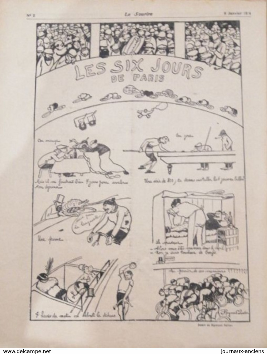 1914 Journal SOURIRE - POT DE CHAMBRE - MUSIC HALL - CHASSE - LES SIX JOURS DE PARIS - LE GENTLEMAN - 1900 - 1949