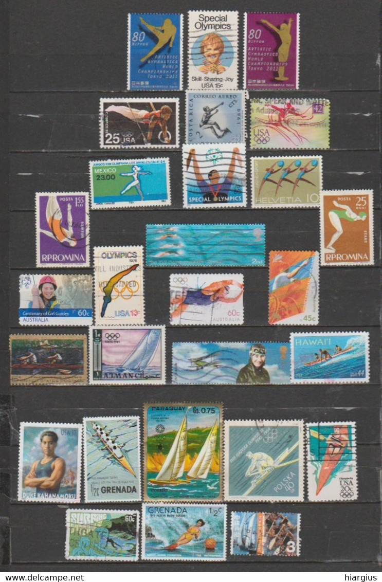 WORLDWIDE ASSORTMENT OF 147 Used Stamps. - Water-Polo