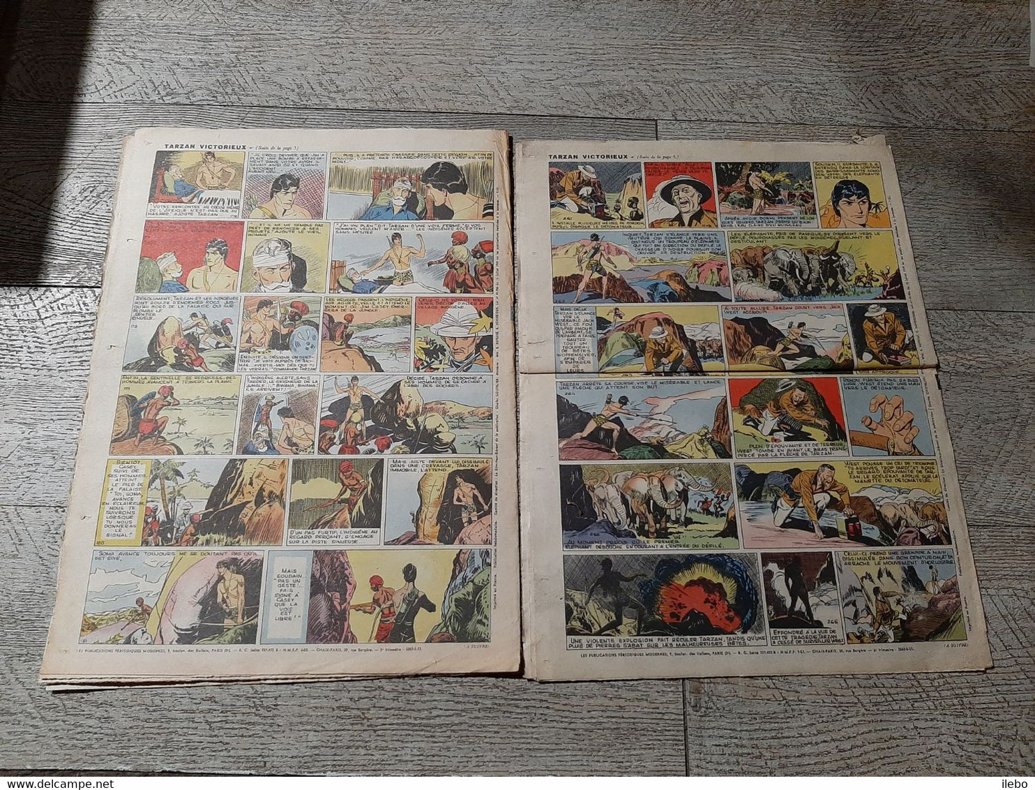 2 Tarzan Le Grand Magazine D'aventures 1953 N°16 Et 11 Bande Dessinée - Tarzan