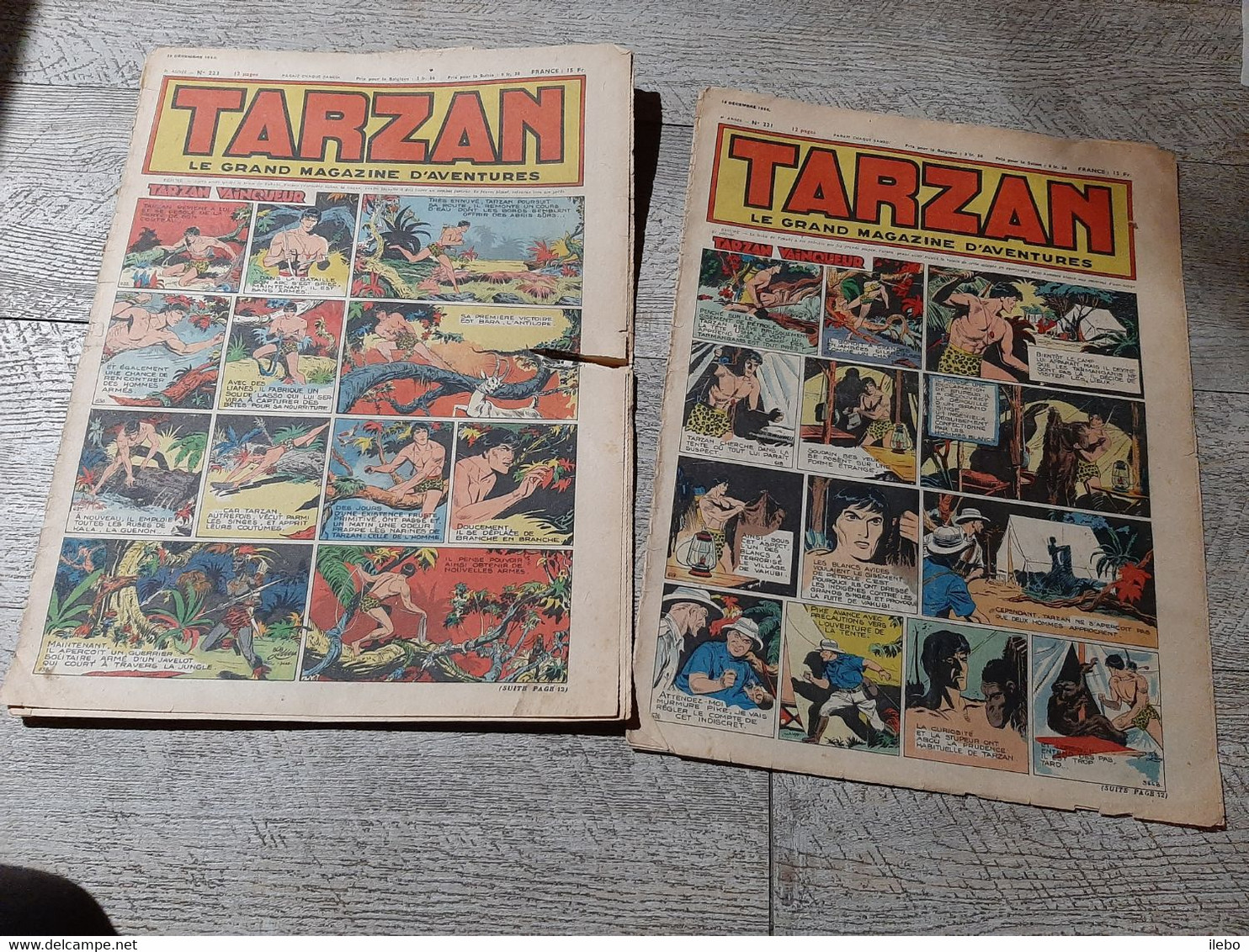 2 Tarzan Le Grand Magazine D'aventures 1950 N°221 Et 223   Bande Dessinée - Tarzan