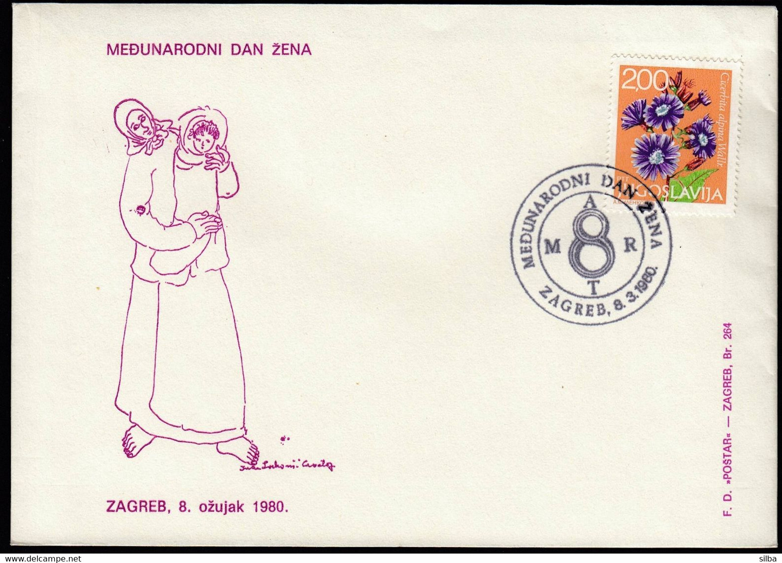 Yugoslavia Croatia Zagreb 1980 / International Women's Day - Covers & Documents