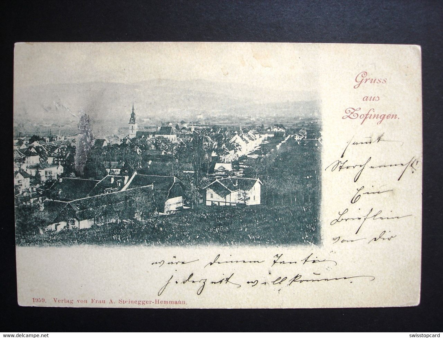 Gruss Aus ZOFINGEN Gel. 1898 N. Bern - Zofingen