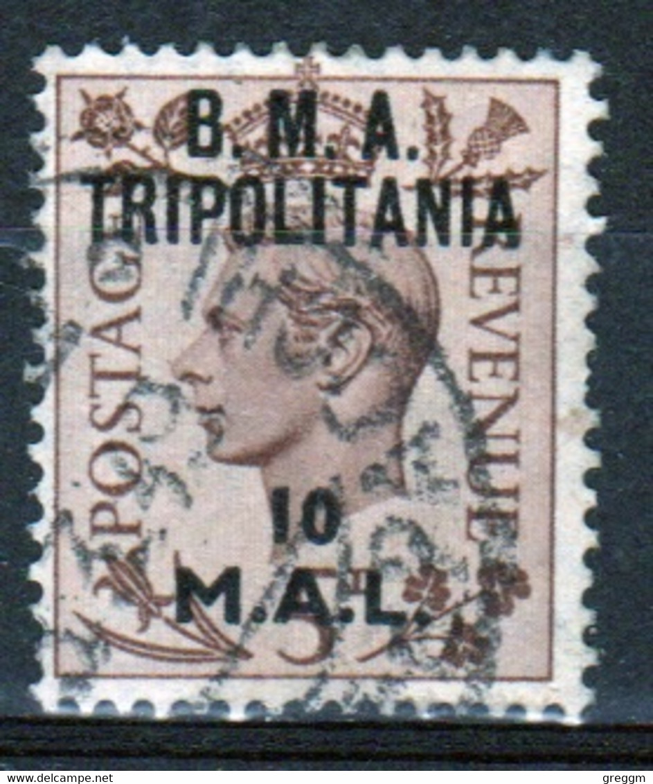 Tripoitania 1948 British Occupied Military Administration. 10 Mal Overprinted On GB Stamp. - Tripolitaine