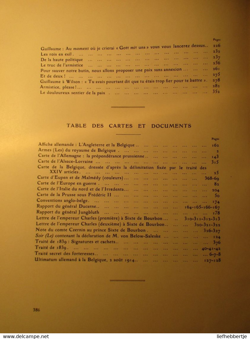 La Belgique et la guerre - par G.Rency - 1920-1923 - 4 delen - Eerste Wereldoorlog - Ieper Merkem Zillebeke Diksmuide ..