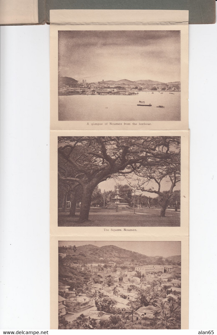 New Caledonia Multi-views Of Island Life, Noumea, Police Station, Natives C1930s/40s Vintage Souvenir Folder - New Caledonia