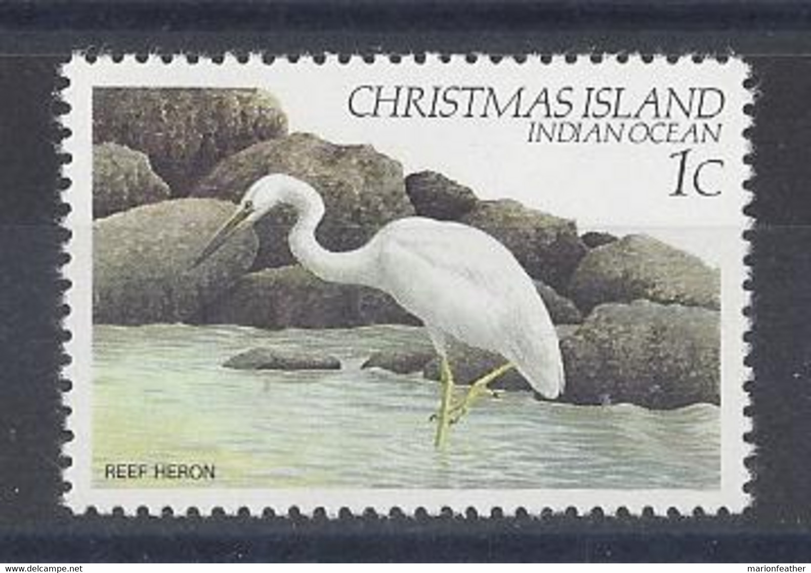 CHRISTMAS Is.....QUEEN ELIZABETH II....(1952-NOW..)..."..1982.."....REEF HERON.....1c.......SG152........MNH.... - Albatros & Stormvogels