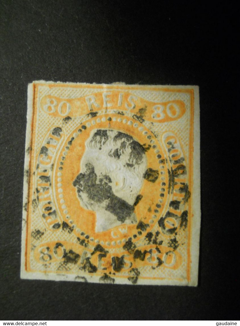 PORTUGAL - Y&T N°23 - 80r Orange - 1866/67 -  LOUIS 1er - Oblitéré - Autres & Non Classés