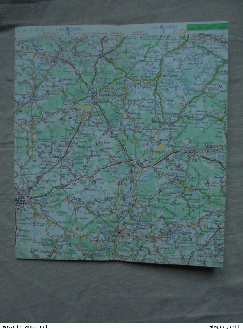 Ancien - Carte Routière - MICHELIN N° 66 - Dijon - Mulhouse - 1958 - - Roadmaps