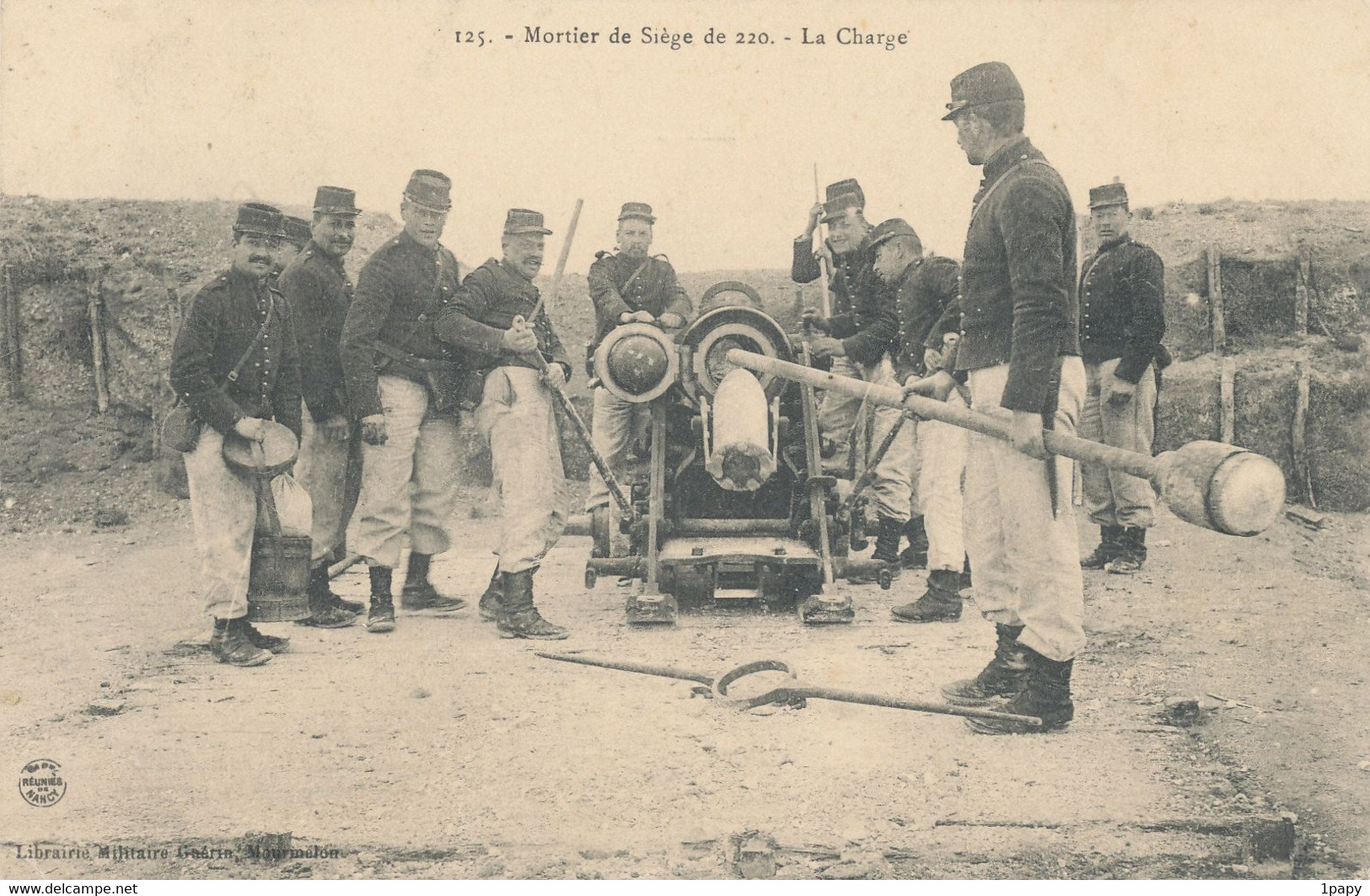 Militaria - Guerre 1914-1918 - Mortier De Siège De 220 - La Charge - - Equipment