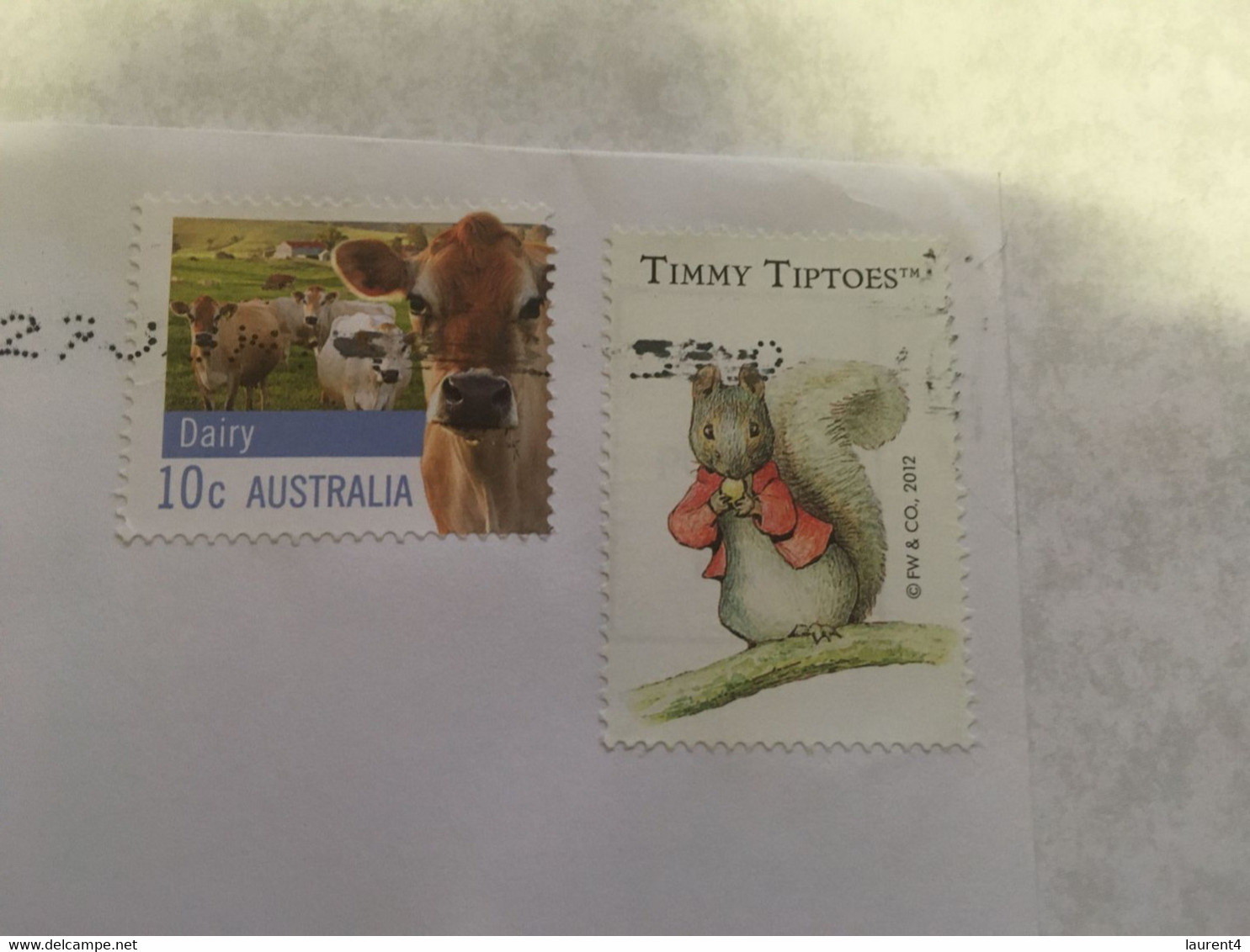 (Y 14) Australia - Postage Label ILLEGALLY Used As Postage (with Extra 10 Cent Stamp) - Variétés Et Curiosités
