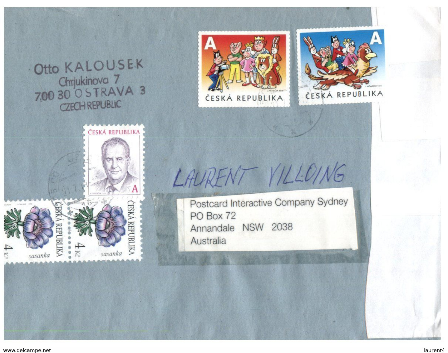 (Y 14) Czech Republic Cover Posted To Australia - - Storia Postale