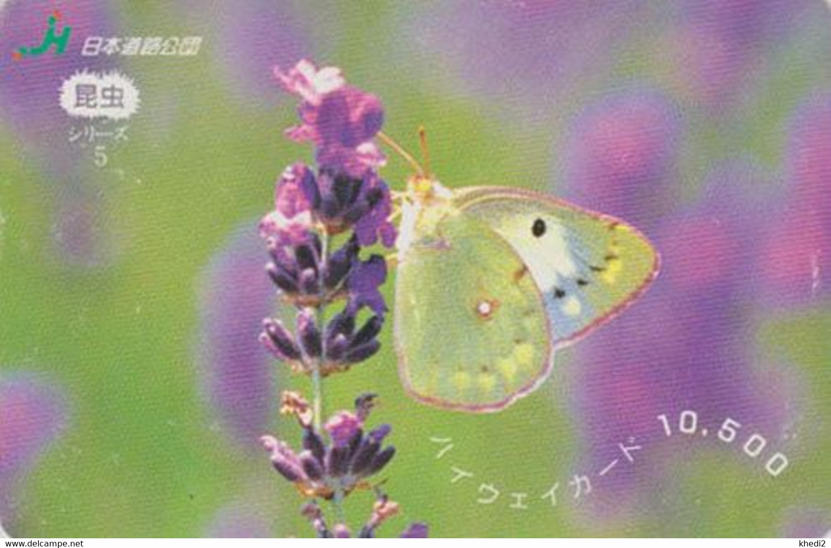 Carte Prépayée JAPON - ANIMAL - SERIE INSECTE 5/6 - PAPILLON - BUTTERFLY JAPAN Prepaid Highway Card - HW 302 - Other & Unclassified