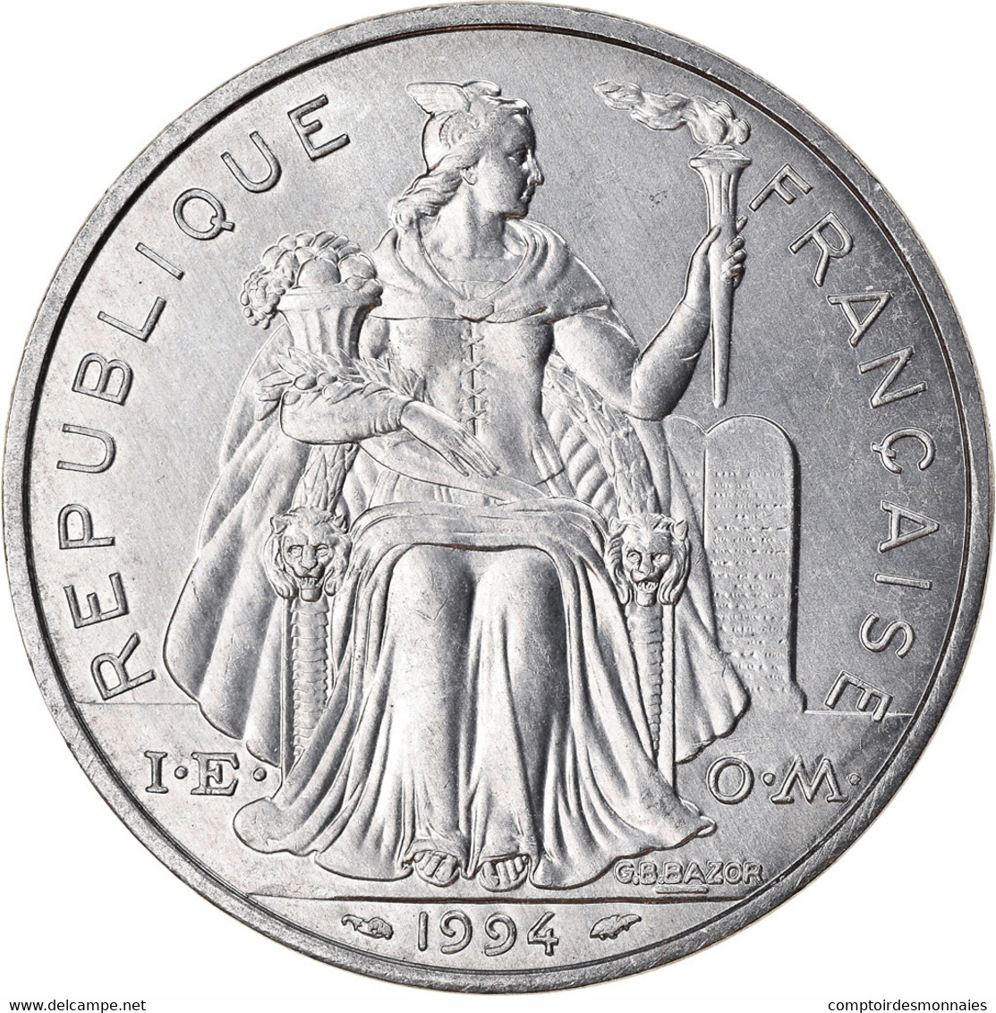 Monnaie, Nouvelle-Calédonie, 5 Francs, 1994, Paris, SUP+, Aluminium, KM:16 - Nieuw-Caledonië