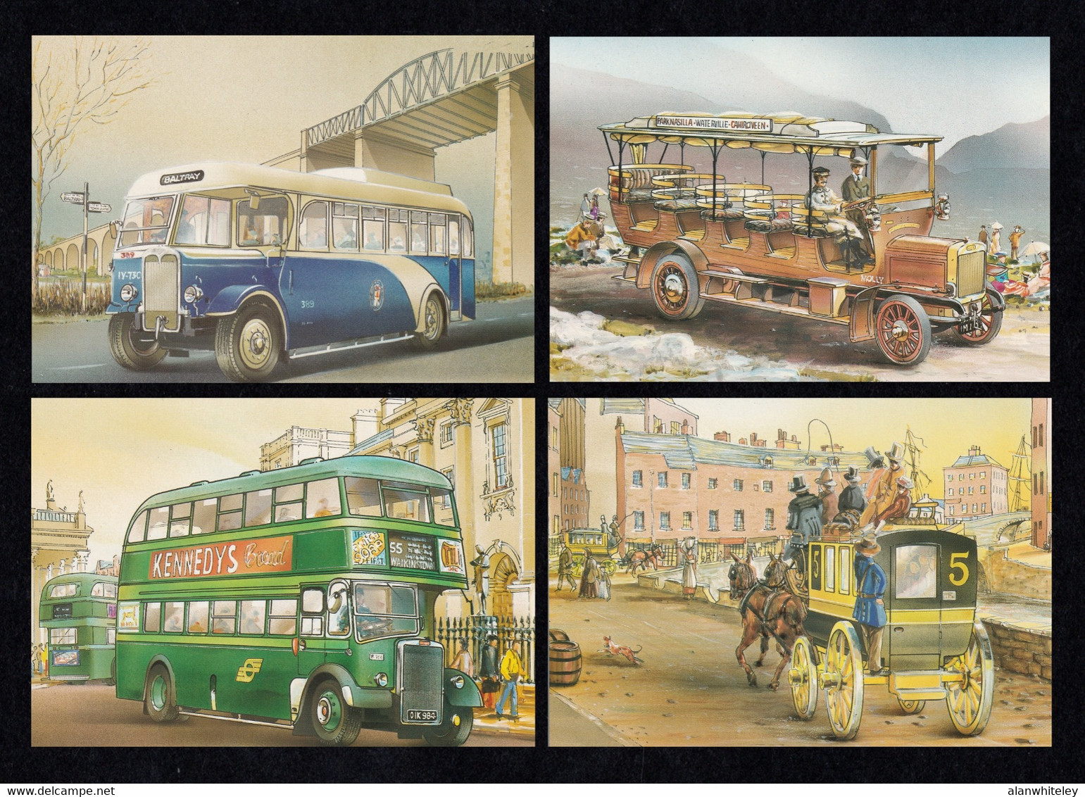 IRELAND 1993 Irish Buses: Set Of 4 Postcards MINT/UNUSED - Interi Postali