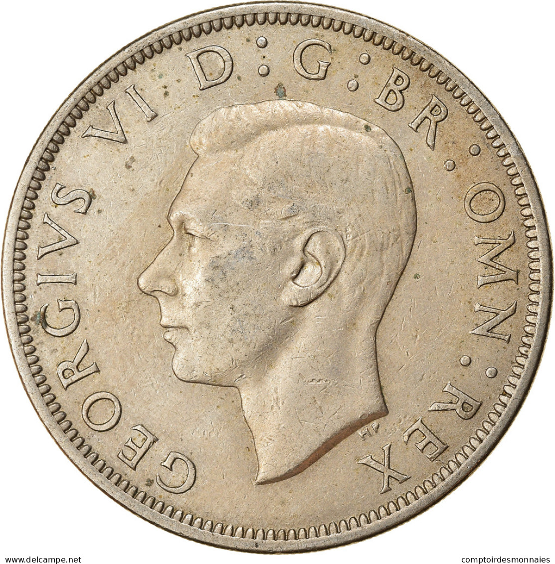 Monnaie, Grande-Bretagne, George VI, 1/2 Crown, 1950, TTB, Copper-nickel, KM:879 - K. 1/2 Crown