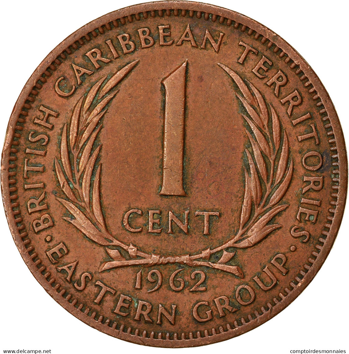 Monnaie, Etats Des Caraibes Orientales, Elizabeth II, Cent, 1962, TTB, Bronze - Caribe Británica (Territorios Del)