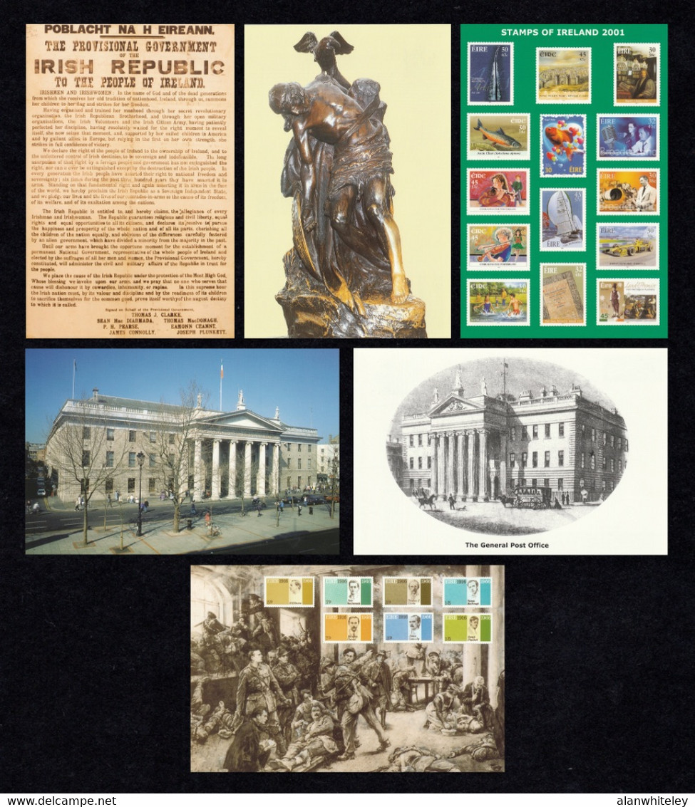 IRELAND 2002 General Post Office/2001 Issues: Set Of 6 Postcards MINT/UNUSED - Entiers Postaux