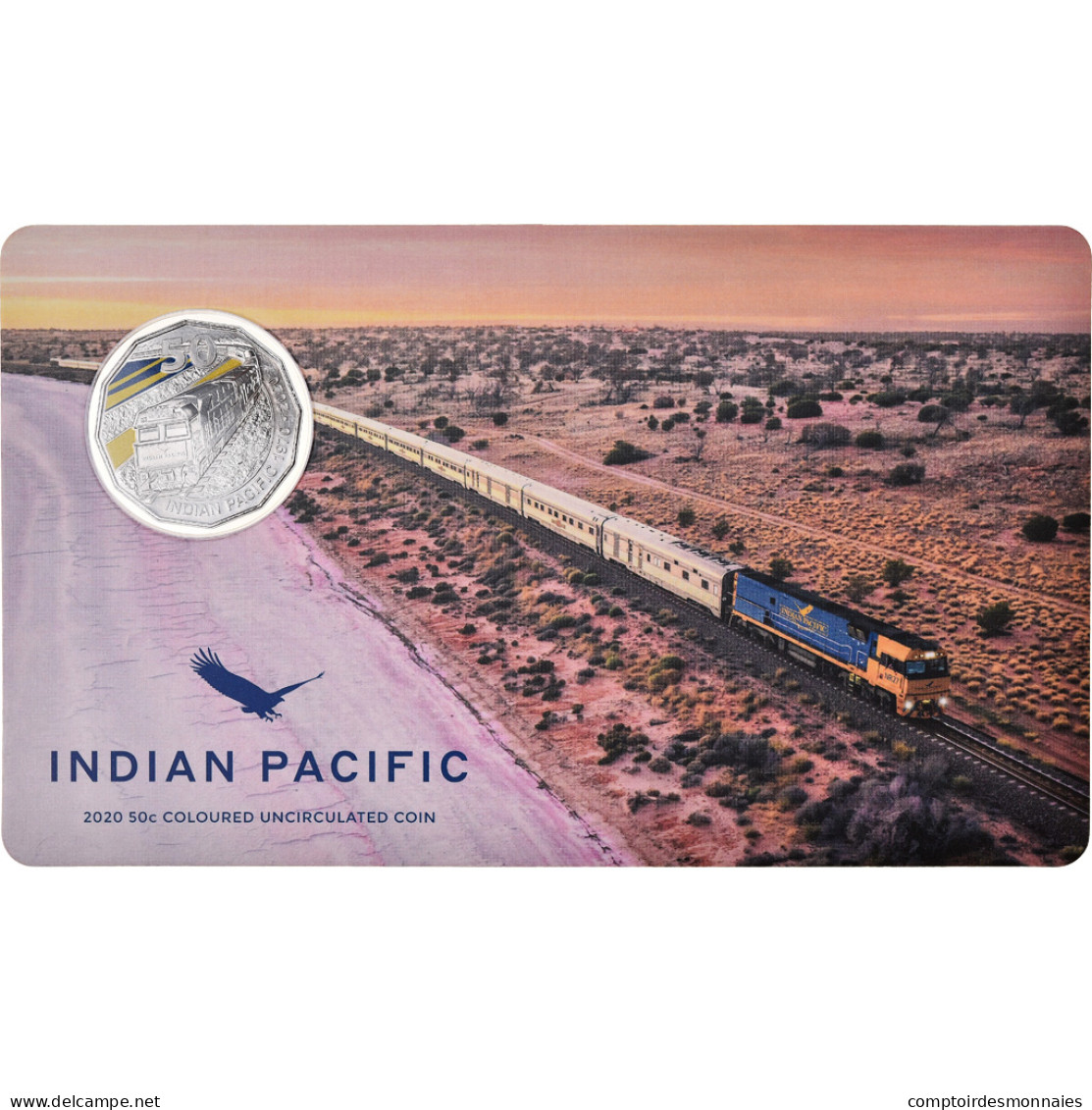 Monnaie, Australie, 50ème Anniversaire De L'Indian Pacific, 50 Cents, 2020 - 50 Cents