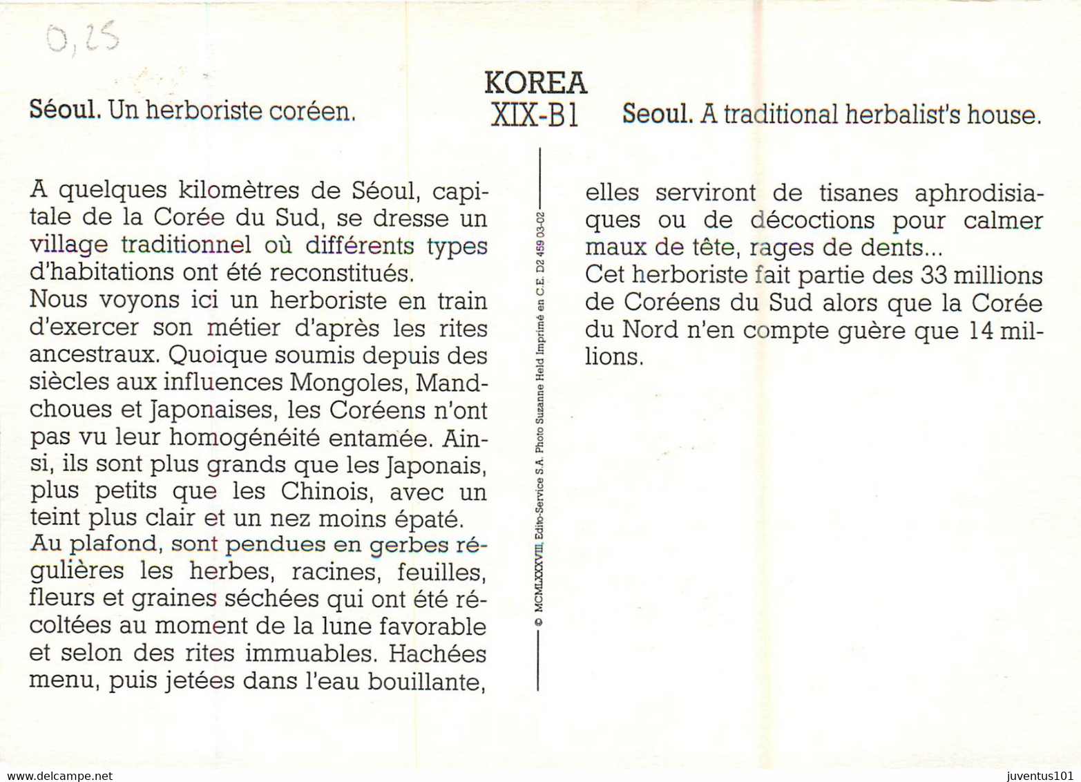 CPSM Carte Explicative-Corée-Un Herboriste Coréen    L68 - Corea Del Sur