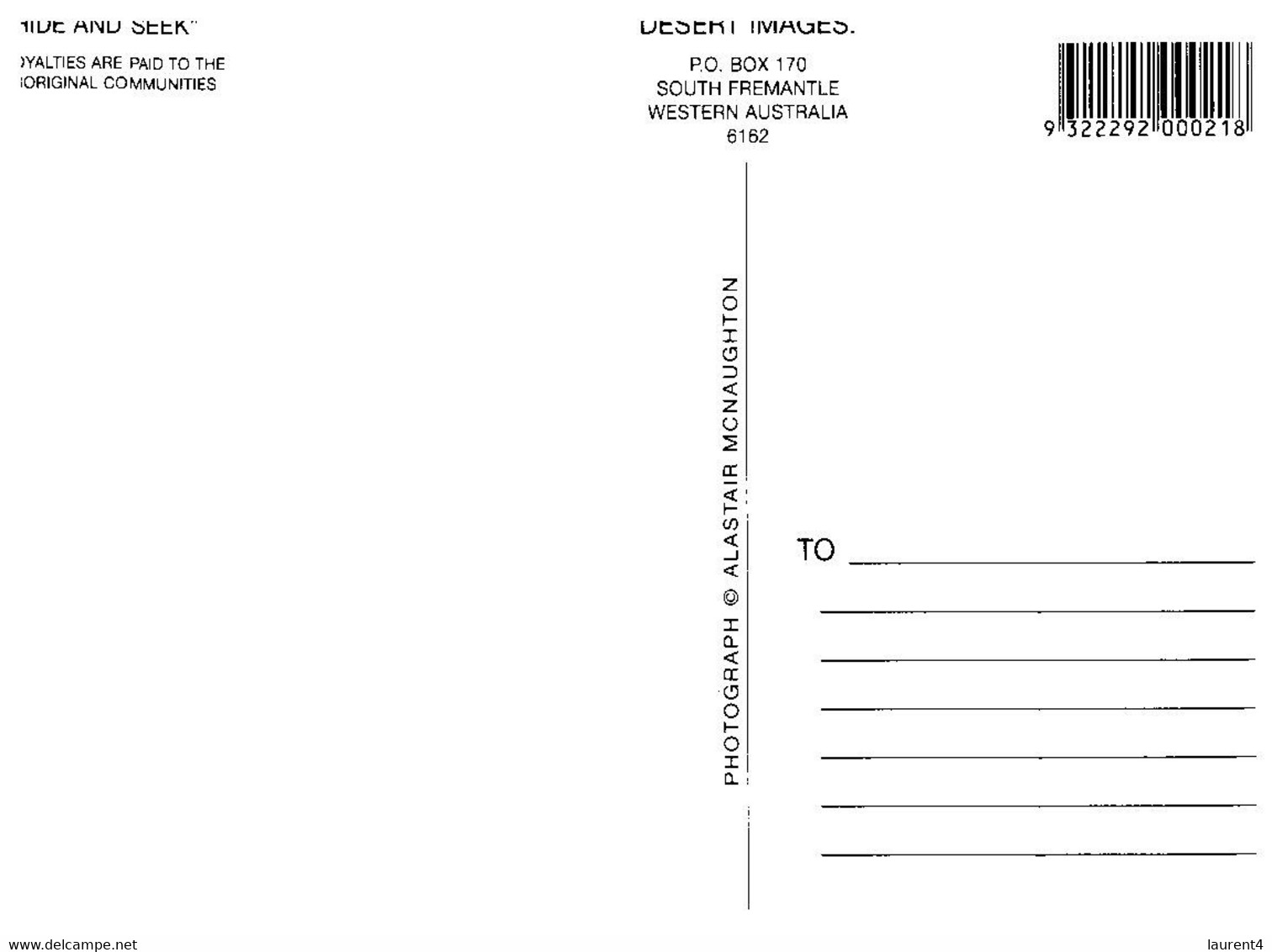 (Y 16 A) Australia - Aborigene Children - Black & White Card (playing Games) - Aborigènes