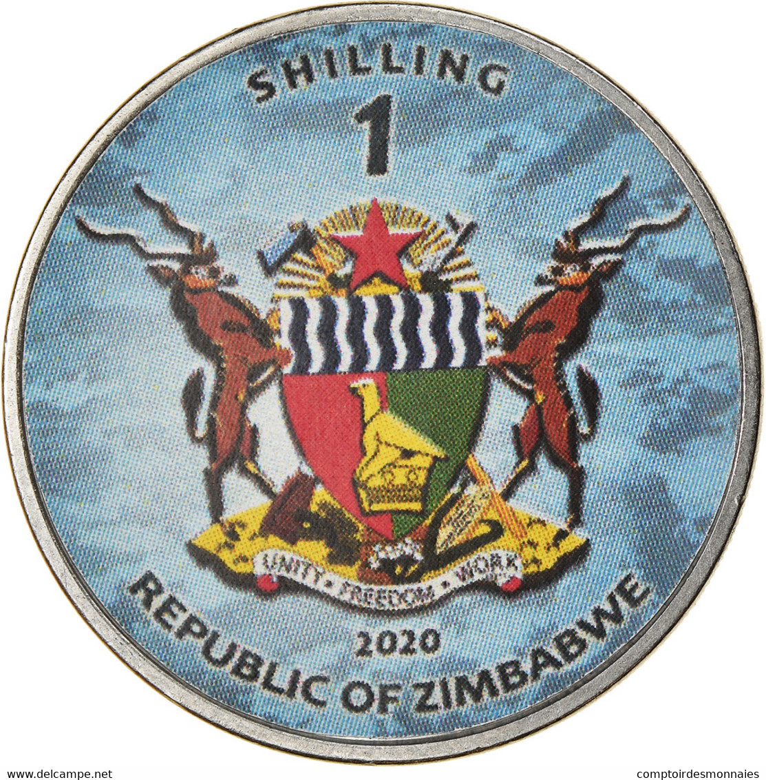 Monnaie, Zimbabwe, Shilling, 2020, Avions - Xlan H-6, SPL, Nickel Plated Steel - Simbabwe