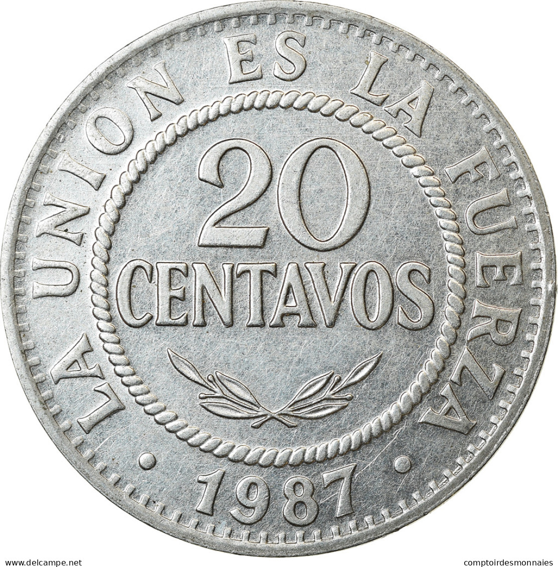 Monnaie, Bolivie, 20 Centavos, 1987, TTB, Stainless Steel, KM:203 - Bolivie