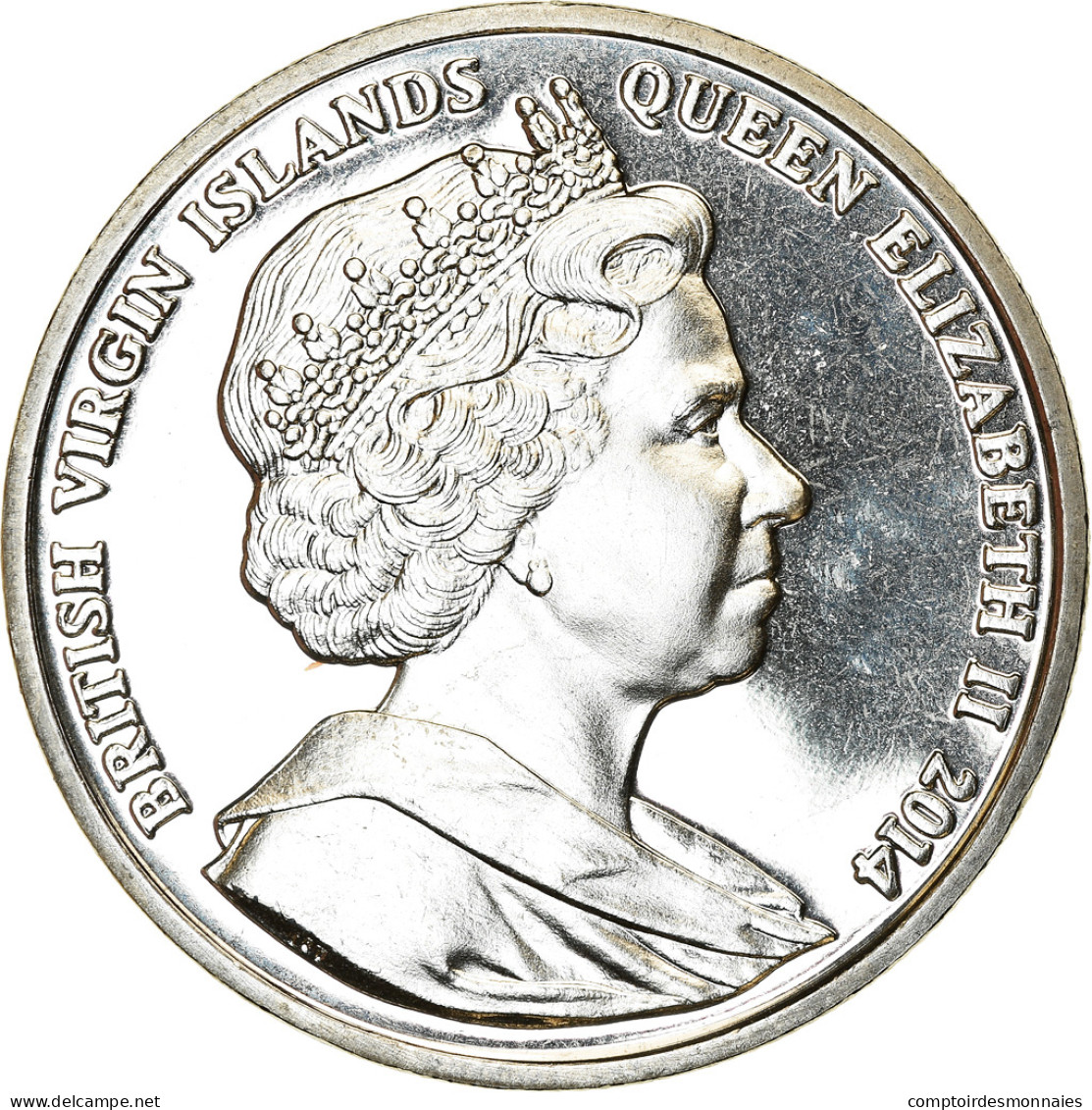 Monnaie, BRITISH VIRGIN ISLANDS, Dollar, 2014, Franklin Mint, Edith Cavell, SPL - Iles Vièrges Britanniques