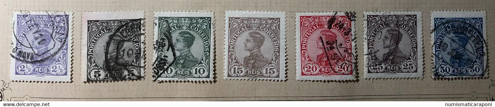 PORTUGAL PORTOGALLO 24 Stamp 1910 Effige Manuel II°  COD.portogallo.006 - Oblitérés