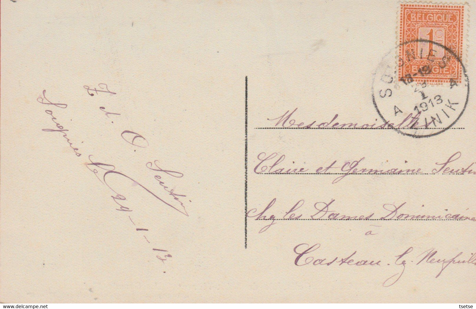 Soignies - Collégiale De Saint-Vincent - La Grande Nef -1913 ( Voir Verso ) - Soignies