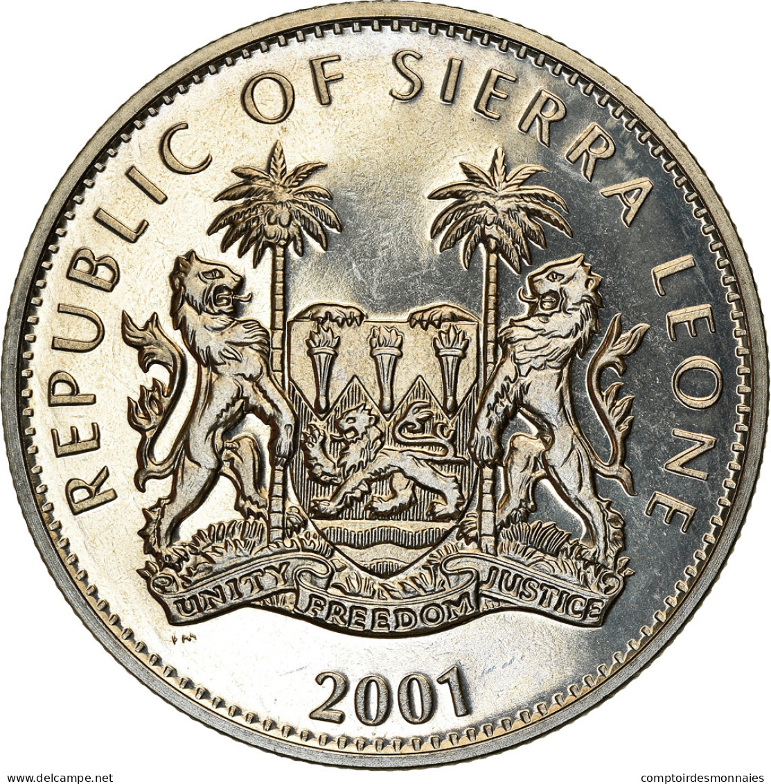 Monnaie, Sierra Leone, Dollar, 2001, Pobjoy Mint, Félins - Guépard, SPL - Sierra Leone