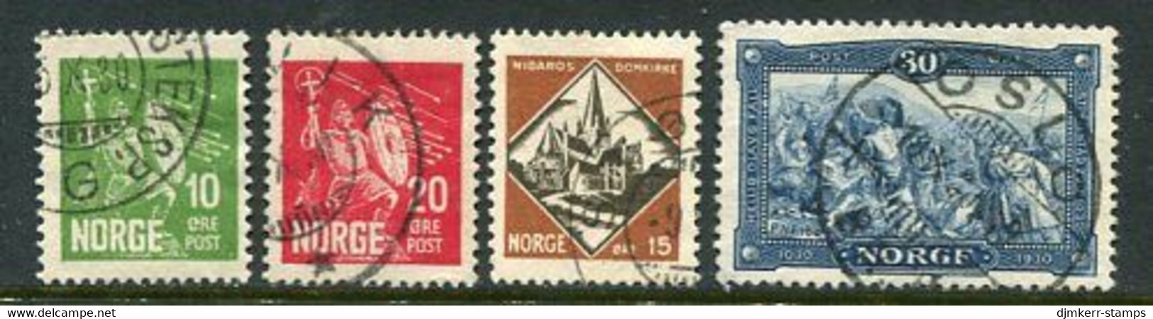 NORWAY 1930 King Olaf 900th Anniversary  Used.  Michel 155-58 - Gebruikt