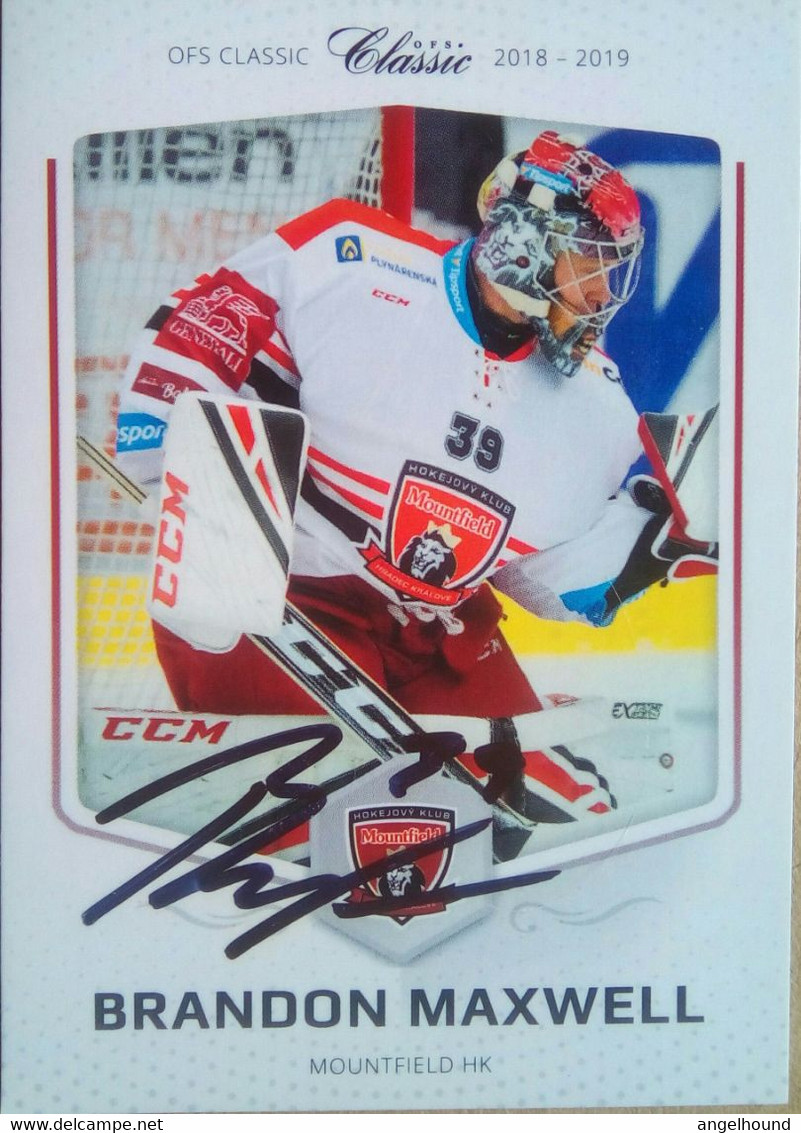 Brandon Maxwell ( Ice Hockey Player) - Handtekening