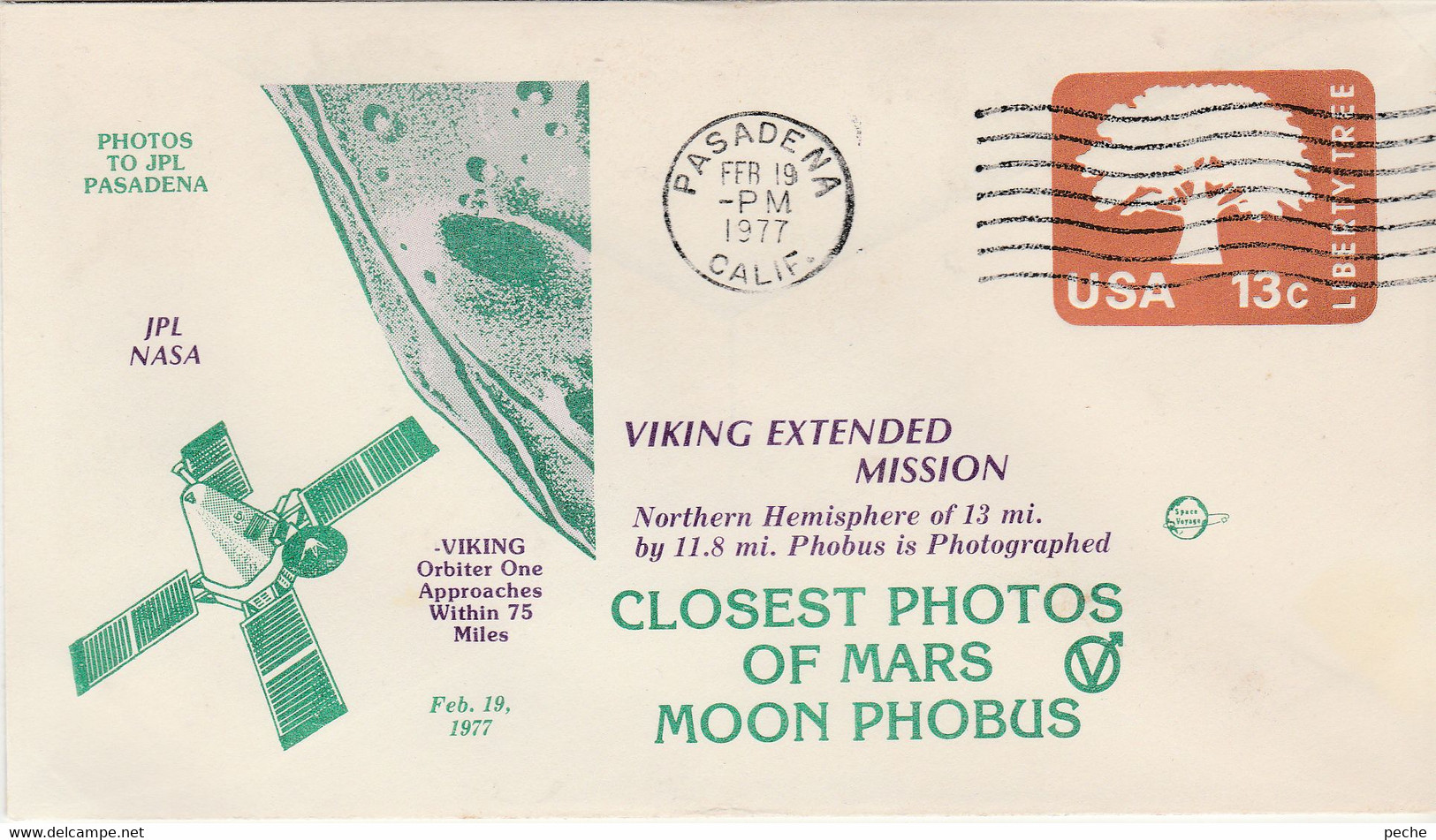 N°942 N -lettre (cover) -Viking Extended Mission - 1977-entier Postal- - North  America