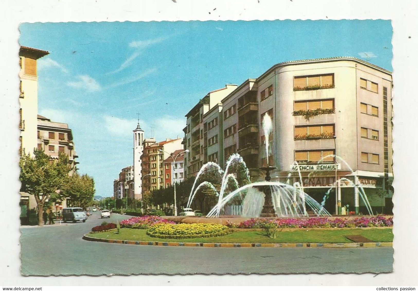 Cp , Espagne , NAVARRA , PAMPLONA , Avenida Del General FRANCO , Avenue Du Général Franco , Automobile , Vierge - Navarra (Pamplona)