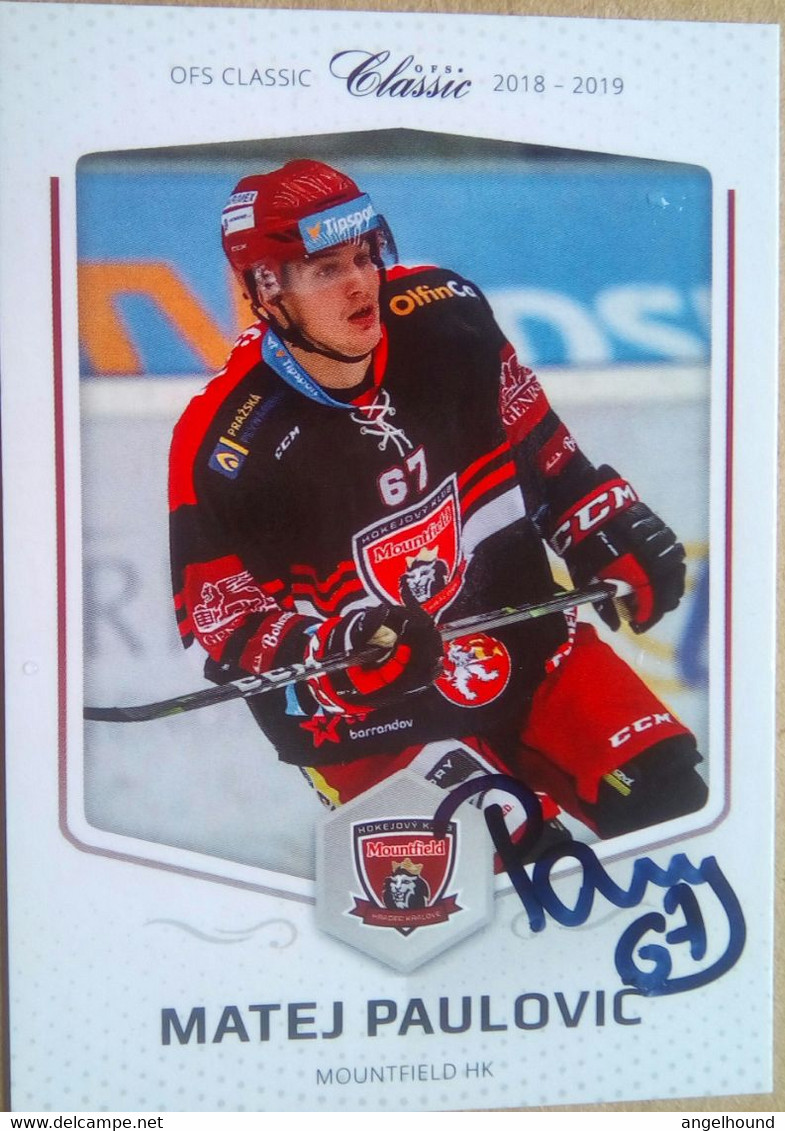 Matej Paulovic ( Ice Hockey Player) - Autografi