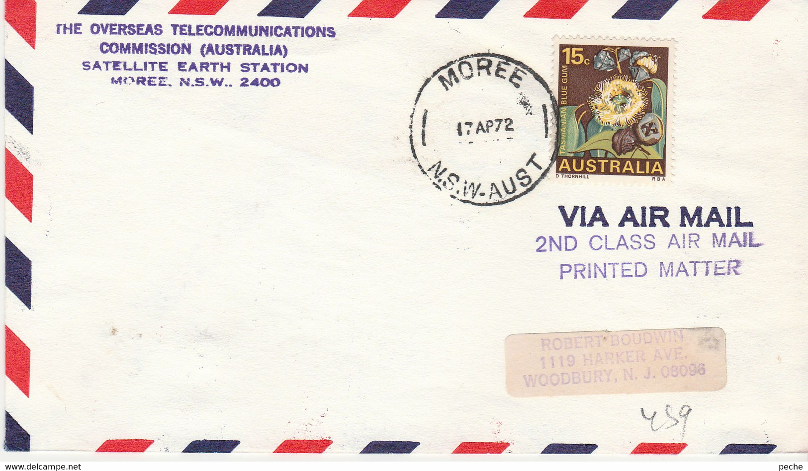 N°965 N -lettre (cover) The Overseas Telecommunications Commission - Océanie