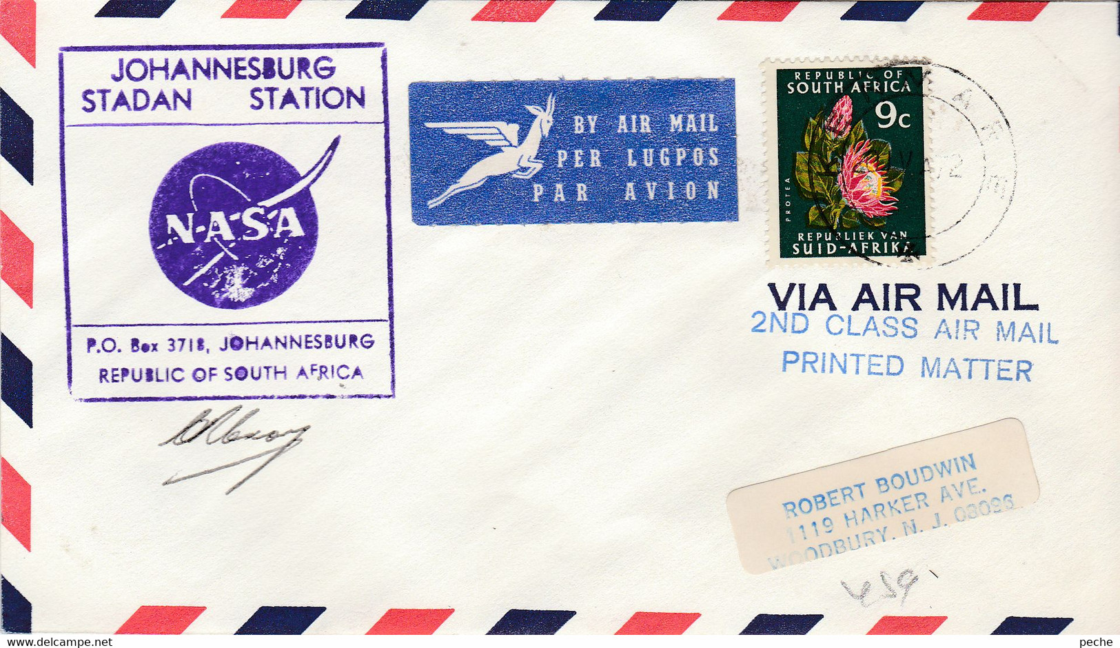 N°968 N -lettre (cover) Johannesburg Stadan Station - - Africa