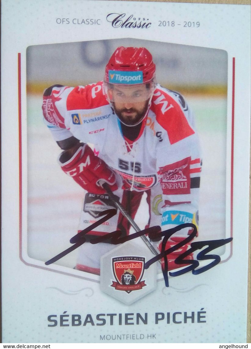 Sebastien Piche ( Ice Hockey Player) - Autographes
