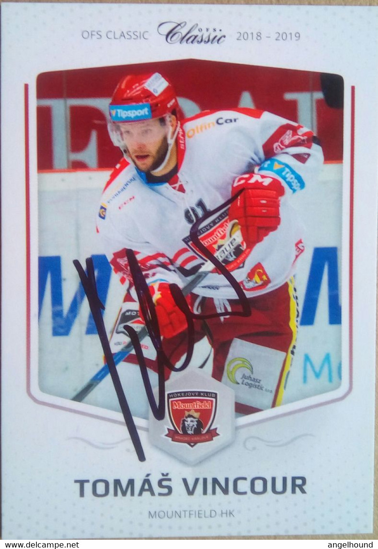 Tomas Vincour ( Ice Hockey Player) - Autografi