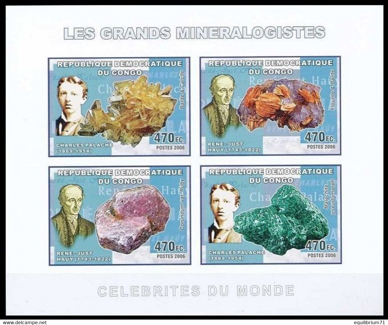 2366/2369**ND - Les Grands Minéralogistes/De Grote Mineralogen/Die Großen Mineralogisten/The Great Mineralogists - CONGO - Andere & Zonder Classificatie