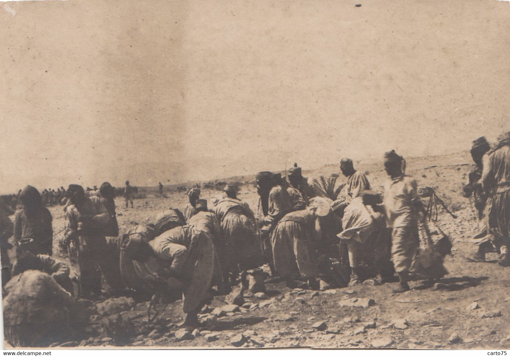 Photographie - Maghreb - Groupes De Zouaves - Militaria - Bivouac Dans Le Désert - Début XXème Siècle - Fotografie