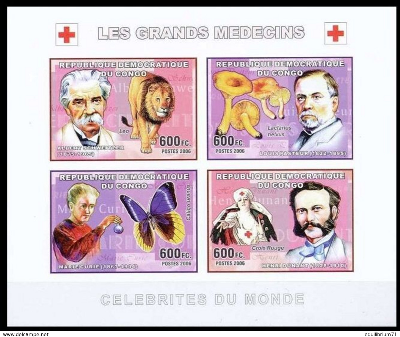 2329/2332**ND - Les Grands Médecins / De Grote Doktoren / Die Großen Ärzte / The Great Doctors - CONGO - Louis Pasteur