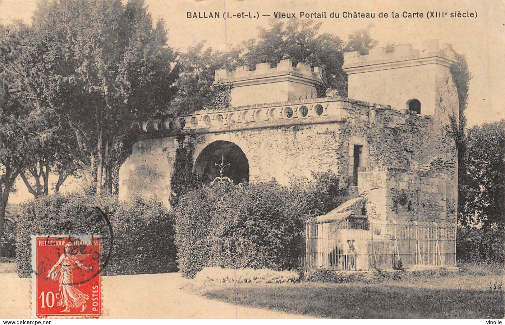 PIE-R.F-20-1854 : BALLAN. CHATEAU DE LA CARTE - Genillé