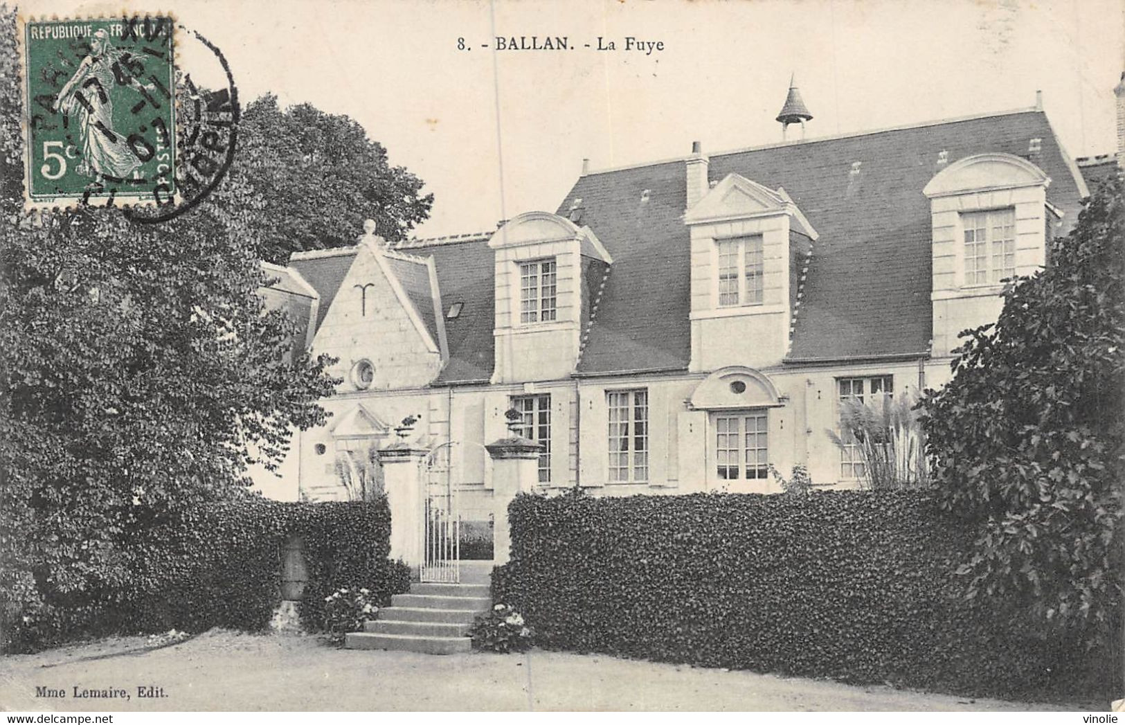 PIE-R.F-20-1859 : BALLAN. CHATEAU DE LA FUYE - Genillé