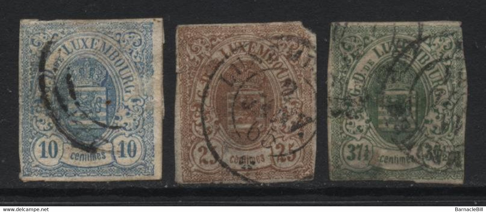 Luxembourg (74) 1859 3 William III Imperforates - Sonstige & Ohne Zuordnung